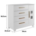 Ver imagem 6 de Berço Americano Soninho com Cômoda Fly MDF Branco Tigus Móveis