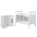 Ver imagem 1 de Berço Americano Soninho com Cômoda Fly MDF Branco Tigus Móveis