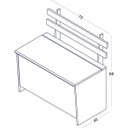Ver mais imagens de Banco/Caixa de Lenha com Baú Cl 001 100% MDF - Branco