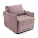 Ver imagem 2 de Poltrona Cama Reclinável Retrátil Viena Veludo Rose com Espuma D-26 Loja Sheep