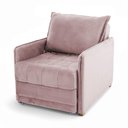 Ver imagem 4 de Poltrona Cama Reclinável Retrátil Viena Veludo Rose com Espuma D-26 Loja Sheep