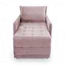 Ver imagem 7 de Poltrona Cama Reclinável Retrátil Viena Veludo Rose com Espuma D-26 Loja Sheep
