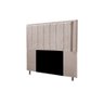 Cabeceira Opala Cama Box Queen 160cm Linho Capuccino - 4