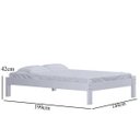 Ver imagem 2 de Cama Turca Casal de Madeira Abs Branco