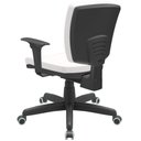 Ver imagem 6 de Cadeira de Escritório Executiva Office Base Giratória Preto Baixa Flexi P03 Vinil Branco - Lyam Lyam