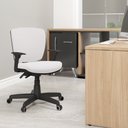 Ver imagem 2 de Cadeira de Escritório Executiva Office Base Giratória Preto Baixa Flexi P03 Vinil Branco - Lyam Lyam