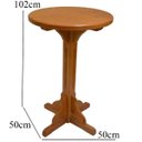 Ver imagem 4 de Conjunto Bistrô 1 Mesa E 2 Banquetas Altas Com Encosto Madeira Maciça Lei