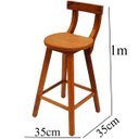 Ver imagem 3 de Conjunto Bistrô 1 Mesa E 2 Banquetas Altas Com Encosto Madeira Maciça Lei