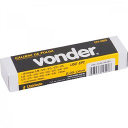 Cálibre de folga 005 mm a 100 mm 20 lâminas CF 020 Vonder - 4