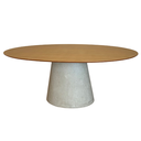 Ver imagem 1 de Mesa de Jantar Cone Oval 180x100 Cm Tampo Freijó Base Concreto Personal Decor Mesa de Jantar Cone Ov