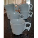 Ver imagem 6 de Kit Jogo 6 Xicaras Café/chá 200ml Cabo Prático - Porcelana Branca