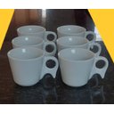 Ver imagem 7 de Kit Jogo 6 Xicaras Café/chá 200ml Cabo Prático - Porcelana Branca