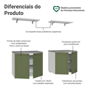 Ver imagem 5 de Rack para TV até 70 Polegadas + Prateleiras 160cm Branco/Verde Vik Madesa 05