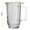 Jarra de Vidro Transparente Graffiato para Suco ou Água 1200ml - 2
