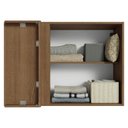 Ver imagem 5 de Armário Aéreo de Canto para Quarto 1 Porta Rustic Neo Madesa