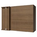 Ver imagem 1 de Armário Aéreo de Canto para Quarto 1 Porta Rustic Neo Madesa