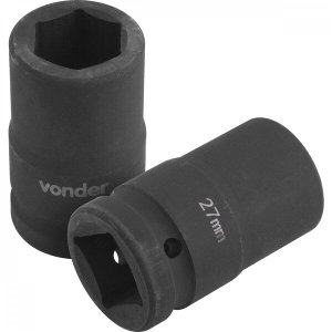 Soquete sextavado 27 mm para chave de roda desforcímetro/multiplicador de torque com encaixe 1" Vond