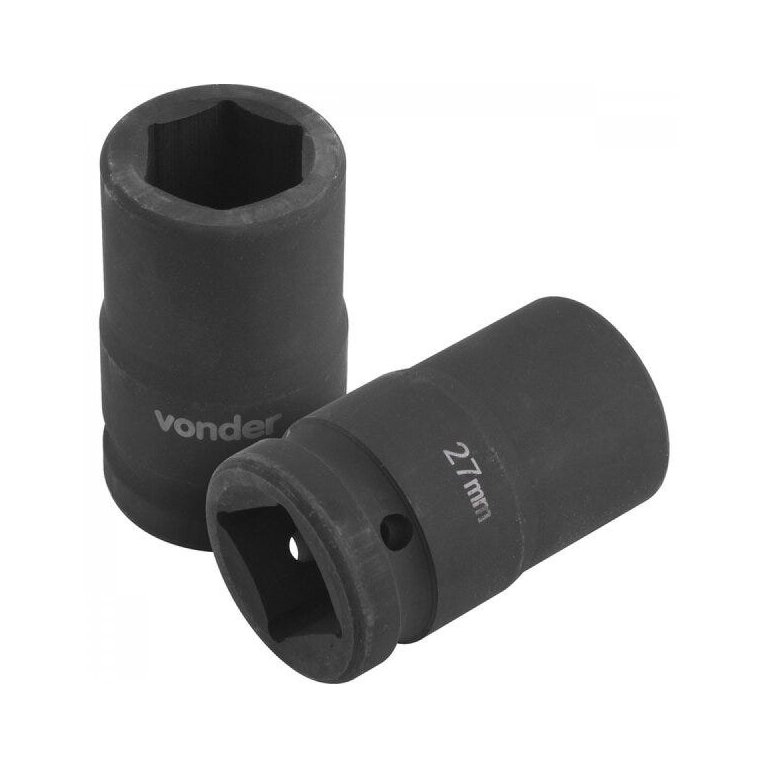 Soquete sextavado 27 mm para chave de roda desforcímetro/multiplicador de torque com encaixe 1" Vond