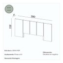 Ver imagem 3 de Cabeceira Queen em Mdf 280 X 118 Cm Lisa Off White Dalla Costa