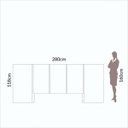 Ver imagem 4 de Cabeceira Queen em Mdf 280 X 118 Cm Lisa Off White Dalla Costa