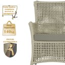 Ver imagem 4 de 1 Poltrona e 1 Mesa Igapó em Alumínio Pintura Fendi Corda Náutica Estofado 8