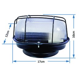 Kit 6 Arandela Oval Preta Tipo Tartaruga Interior Exterior - 2