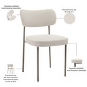 Ver imagem 4 de Kit 02 Cadeiras para Sala de Jantar Melina Base Arena L02 Bouclê Cru - Lyam Decor