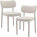 Ver imagem 1 de Kit 02 Cadeiras para Sala de Jantar Melina Base Arena L02 Bouclê Cru - Lyam Decor