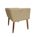 Ver imagem 2 de Banco Decorativo Nina Suede Bege Rosado - Dominic Decor