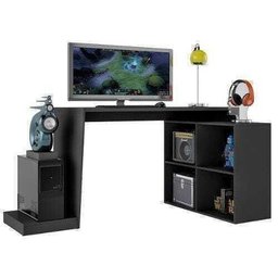 Mesa para Computador Gamer 4 Nichos Bmg 3 - Preto - 2