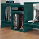 Ver imagem 2 de Estante/rack Baixa Nicho Prateleira Verde para Livros Sala Escritório