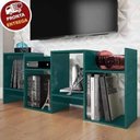 Ver imagem 1 de Estante/rack Baixa Nicho Prateleira Verde para Livros Sala Escritório