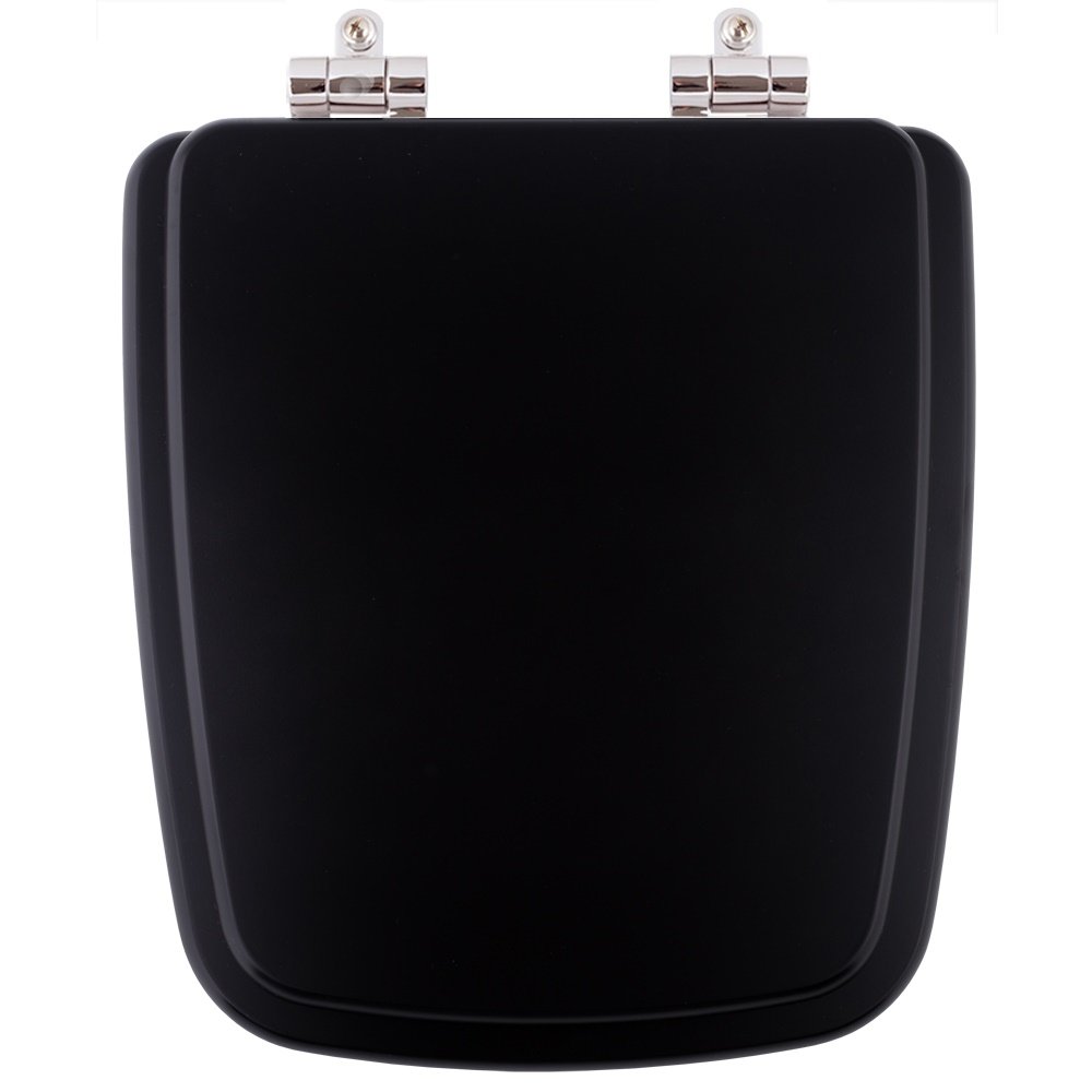 Assento Sanitário Poliéster Soft Close Boss Noir Preto Fosco para vaso Incepa - 1