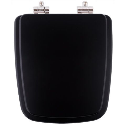 Assento Sanitário Poliéster Soft Close Boss Noir Preto Fosco para vaso Incepa