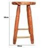 Banqueta Kit 2 Unidades Madeira Maciça para Casa e Restaurante Tamborete 50cm de Alt - 2