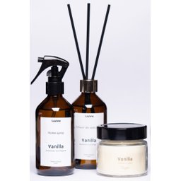 Kit Vela, Home Spray e Difusor de Ambientes Vanilla Vidro 200ml - 1