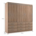 Ver imagem 4 de Guarda-roupa Casal Isabela 3 Portas 9 Gavetas - Evidência Móveis