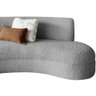 Sofá Divã Curvo Sala de Estar Maria 180 Cm Bouclé - Amarena Móveis Cor Cinza - 3