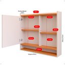 Ver imagem 3 de Espelheira Armário Suspenso para Banheiro com Porta Espelho e Nicho Aqua - Casa Uau:off/cinamomo