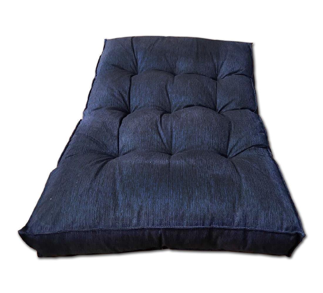 Almofada Futon Alto Linho Twist 120x80 Gigante Azul - 2