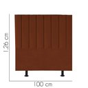 Ver imagem 3 de Cabeceira Estofada Solteiro 100cm Cora Suede Terracota - D a Decor