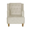 Ver imagem 2 de Kit Namoradeira + Poltrona Decorativa Paris Suede Bege Takeda Estofados