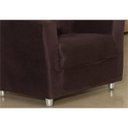 Ver imagem 3 de Poltrona Decorativa Para Sala E Escritório Suede Marrom
