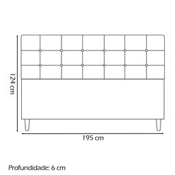 Cabeceira Cama Ivy King Ivy 195 Cm Suede Nude, Suede - 2