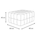 Ver imagem 3 de Puff de Couro Legítimo Decorativo 80x80x40 cm Queen