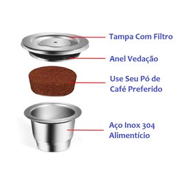 Kit 2 Cápsulas Nespresso Em Inox Reutilizáveis + Acessórios - 4