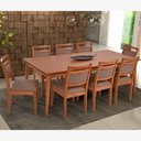 Ver imagem 2 de Mesa Jantar Califórnia em Madeira Maciça com Tampo Lâminado 180x100 Amêndoa