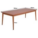 Ver imagem 3 de Mesa Jantar Califórnia em Madeira Maciça com Tampo Lâminado 180x100 Amêndoa