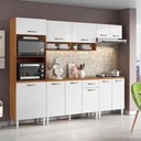 Ver imagem 1 de Cozinha Compacta Atenas com Balcão 120cm com Tampo e Balcão 70cm Cinamomo Branco Aramóveis