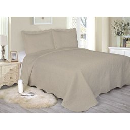 Colcha Arabesque King 3 Peças - BEGE Camesa - 2